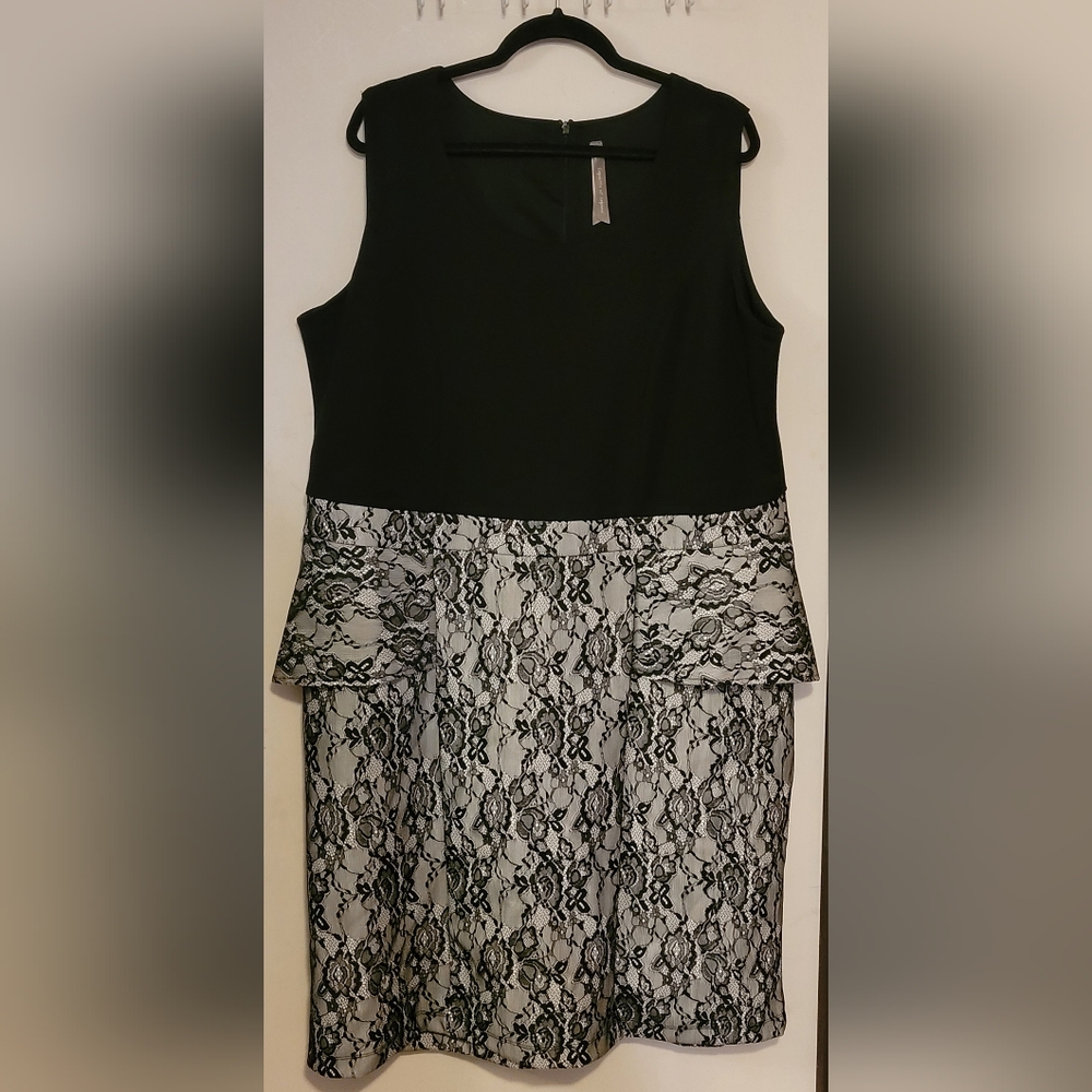 Penningtons 2X Lace Dress with Ruffles